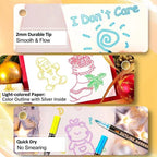 Double Line Outline Markers 24 Colors Super Squiggles Glitter Markers Self Outline Metallic Marker, Teen Girl Gifts Trendy Stuff, Doodle Shimmer Marker for Christmas Gift, Birthday, DIY Art Crafts