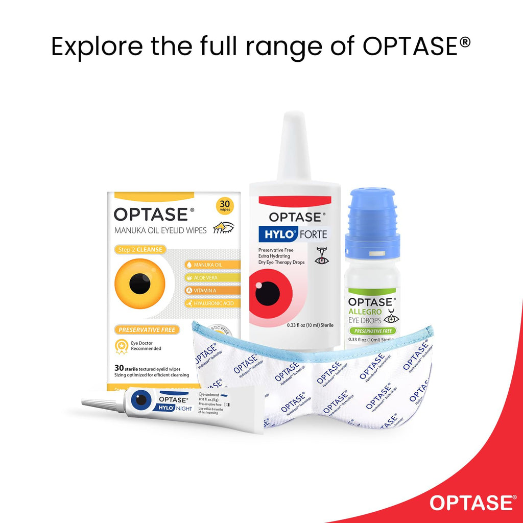 Optase HYLO Forte Dry Eye Drops, Preservative-Free 300 Drops – Extra Moisture – Active Glycerin & Hyaluronic Acid – Contact Lens Compatible – 0.33 fl oz