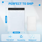 LINSIRON Poly Mailers 10x13 Inch 50 Pcs, Large Shipping Bags for Clothing