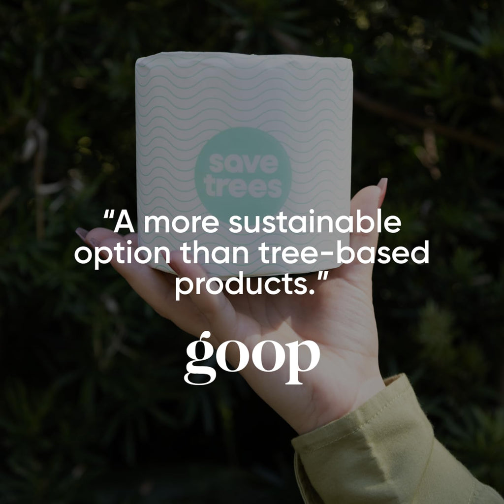 Save Trees Bamboo Toilet Paper - 12 Rolls Of Organic Toilet Paper, 3-ply, 300 Sheets Per Roll - PFAS Free, FSC Certified, Plastic Free, Vegan & Chemical Free Bamboo TP