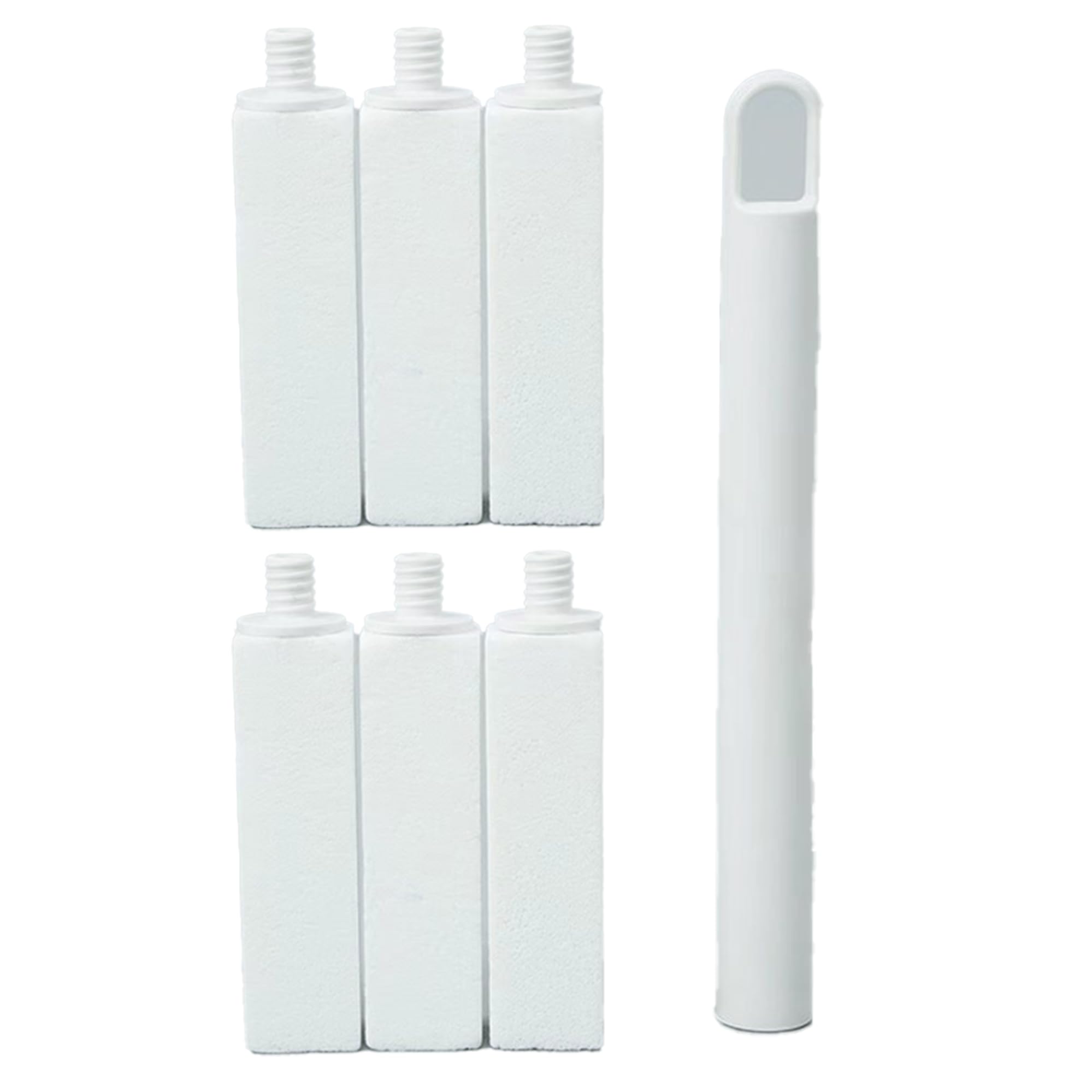 Simple Life Pumice Stone Toilet Bowl Cleaner | Long Handle & Eco-friendly Screw-on Pumice Stones | Scouring Stick for Toilet Cleaning, Stain Removal on Toilets, Grills, Tiles, Grout & Pools | 6 Pack