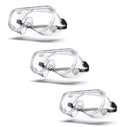 VOOVAO 3 Pack Anti-fog Safety Goggles ANSI Z87.1,Adjustable Chemistry Lab Goggles Over Glasses