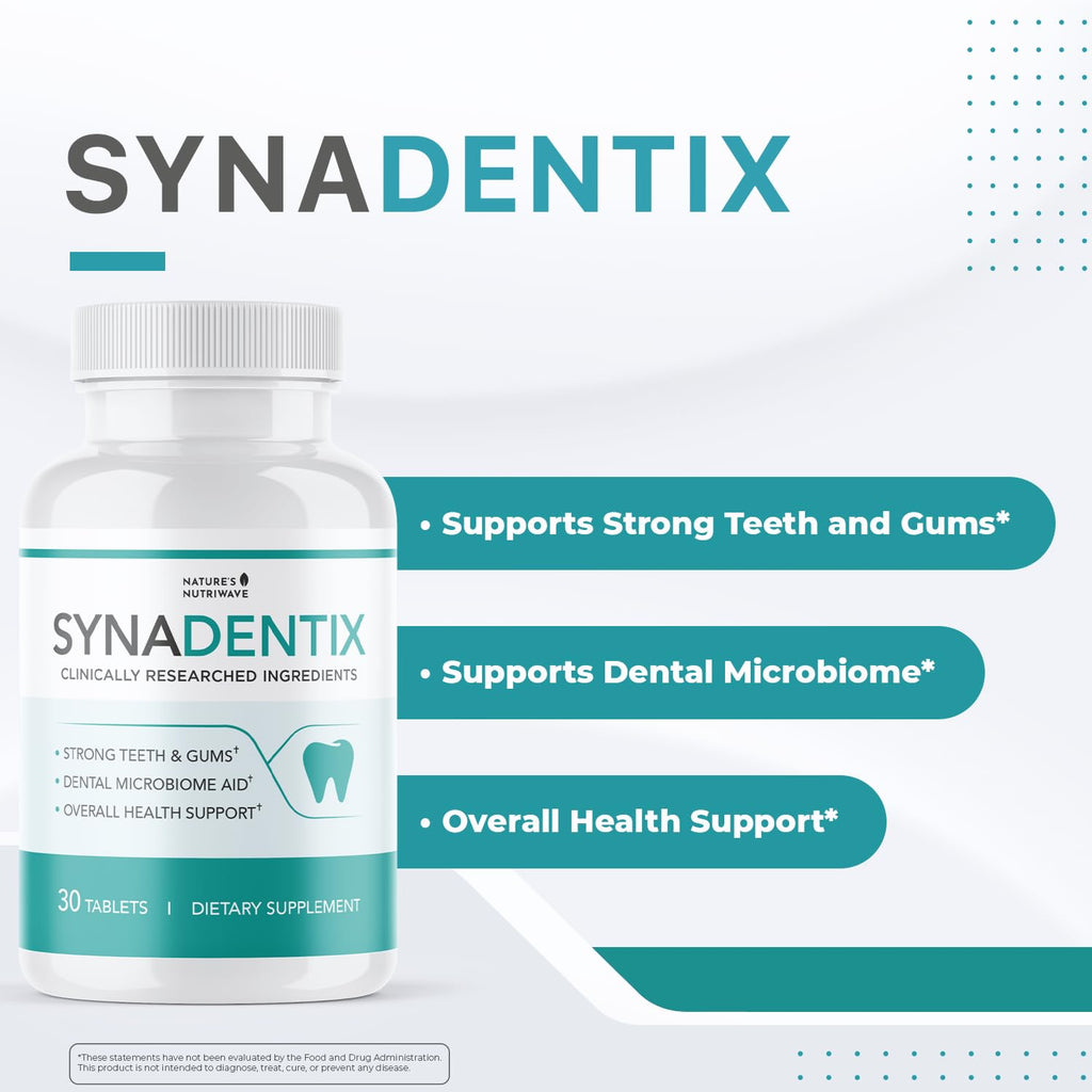 Synadentix – Hydroxyapatite & Enzyme Tablets – 30 Ct, 1 Month Supply