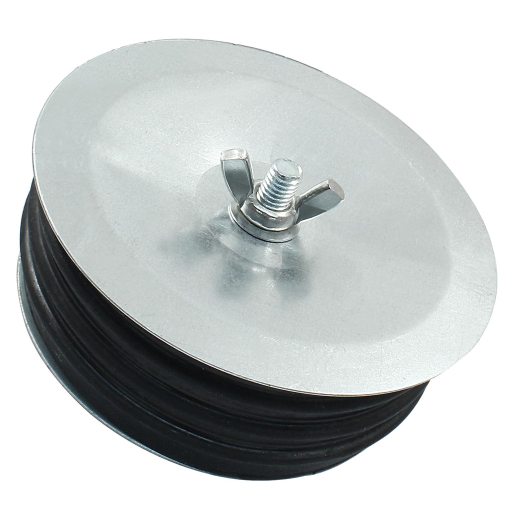 HARSKIYER 5 Inch Sewer Cleanout Cap, Durable Mechanical Test Plug Metal Sewer Drain Cover, Sewage Pipe Cap with Wing Nut for Pipes, Sinks, Pools