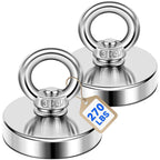 DIYMAG Fishing Magnets with Countersunk Hole 1.88 inch 270LBS Pulling Force