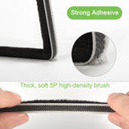 YOCCEK Self-Adhesive Weather Stripping Seal for Doors & Windows – Soundproof Insulation Gap Filler for Sliding, Exterior, Front, and Jamb Frames – 0.6" x 0.35" x 33 ft, Black