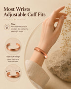 MagEnergy Copper Bracelet for Women Men-Tibetan Handmade-100% Pure Copper
