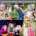 Ultikare Temporary Hair Color Wax, Grey, Natural Hair Wax Color Mud Cream for Dark Hair, Washable, Kids, Halloween, Cosplay, Party, Girls