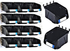 WallPeg 12 Black PEGBOARD Bins - Peg Board Organizer Accessories - Pegboard Bins for Craft Room Storage & Garage Organization - Handy Peg Board Wall Organizer Bin Set -Made in USA-