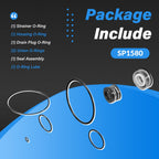 usvehj Replace for Hayward SP1580 Pump Seal Kit O-Ring Seal Gasket Rebuild Repair Kit Complete Pump Rebuild Repair Kit Fit for Hayward Power-Flo LX, SP1580 Series Pumps