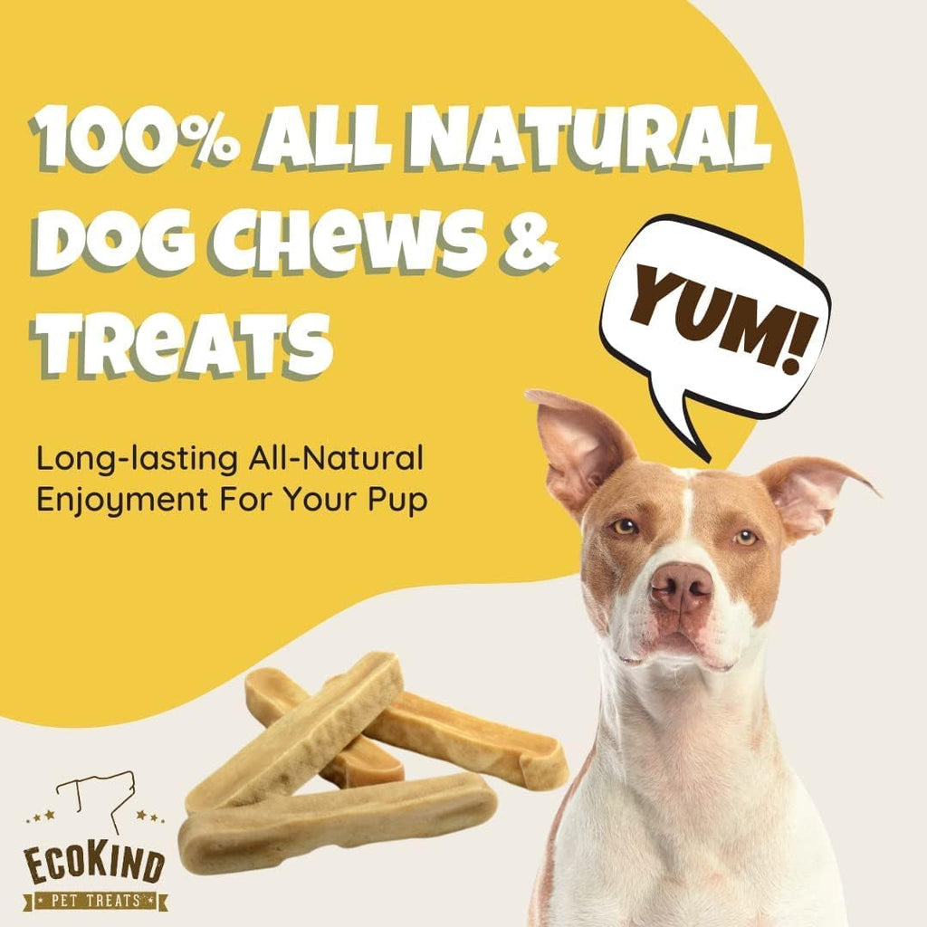 EcoKind Yak Cheese Himalayan Dog Chews, Yak Chews for Large Dogs, 4-5 Bones