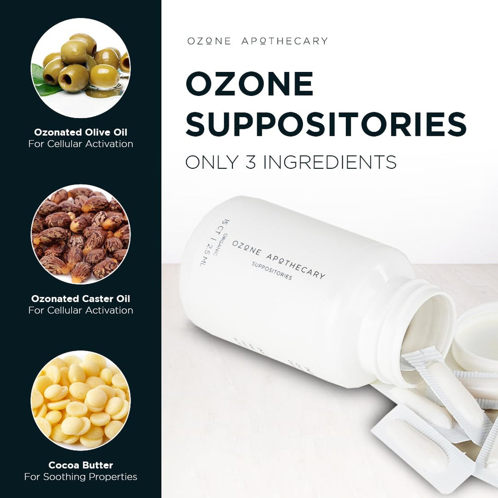 Ozone Apothecary Ozone Suppositories | Ozone Olive Oil Infused Rectal Suppositories | Ozonated Oil to Nourish, Protect & Cleanses for People and Pets