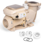 XtremepowerUS 1.5 HP Variable Speed Swimming Pool Pump 230V, In-Ground Pool, 6,660 GPH High Performance Max 1.75HP with Adapter Fitting Set (Inlet Fitting 1.5" / 2")