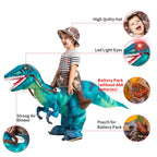 GOOSH Inflatable Dinosaur Costume for Kids Riding T Rex Funny Blow up Boys Girls Costume for Halloween Fancy Dress Party Cosplay