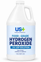 US+ Hydrogen Peroxide 3%, Food Grade, USP - Made in USA, 1 Gallon