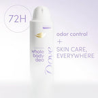Dove Whole Body Deo Aluminum Free Invisible Spray Deodorant Coconut & Vanilla for 72h Odor Control 4 oz