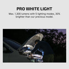 OLIGHT Arkfeld Pro Rechargeable EDC Flat Flashlight with UV and White LED Combo, 1300 Lumens Portable Pocket Lights for Outdoors Emergency Working (Racing Stripe CW)