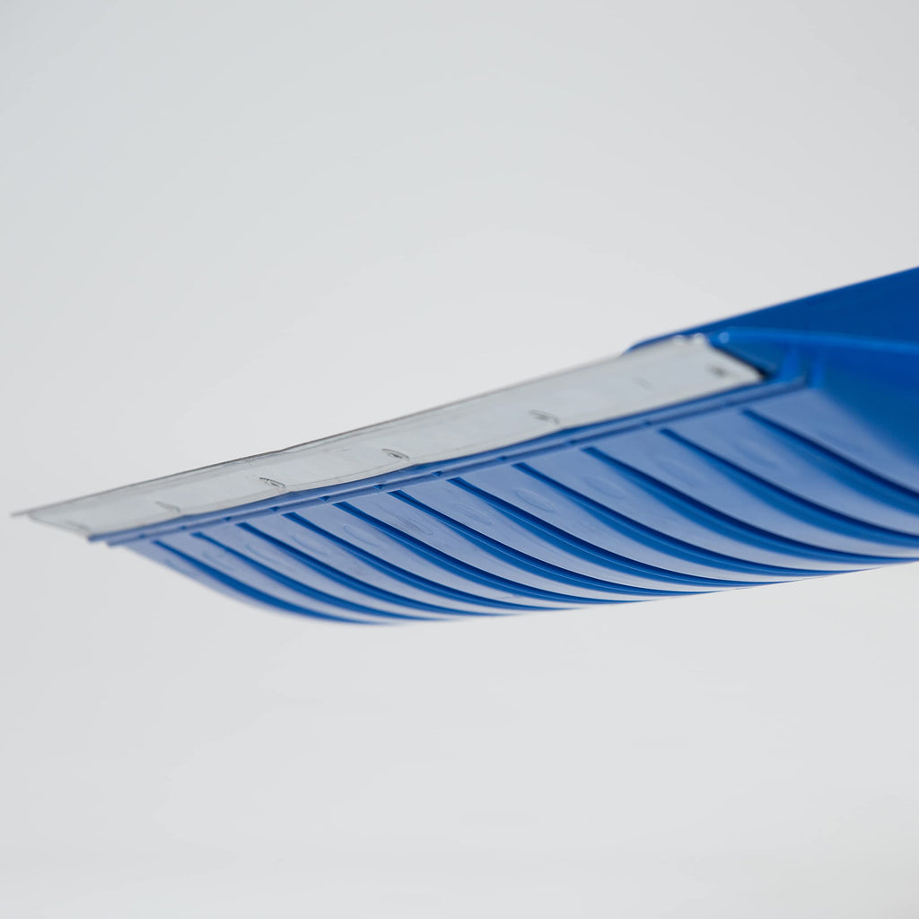 EarthWay Polar Tech 90026 Snow Shovel for Driveway - 26 Inch Blue Shovel with High Impact ABS Resin, Galvanized Metal Edge, Long Fiberglass Handle, Ergonomic D Handle, Quick Assembly