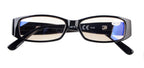 CessBlu Computer Glasses with Crystals for Women Reading Blue Light Filter Eyeglasses(Black) without Strength