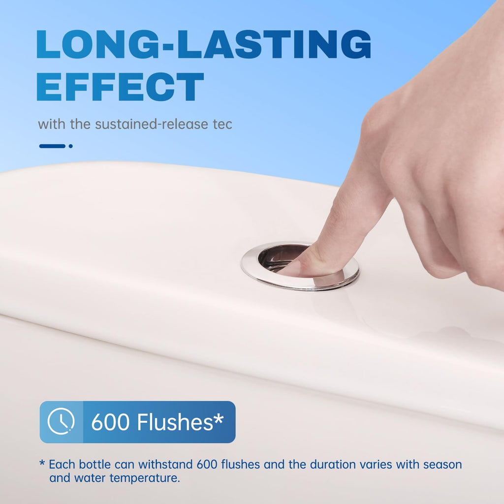 Vacplus Toilet Bowl Cleaners - 3 Pack, Automatic Long-Lasting Toilet Cleaner Bottles, Easy-to-Use & Powerful Cleaning