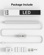 ASOKO Motion Sensor Dimmable Led Under Cabinet Lighting,12 inches Plug in Led Counter Light Bars, Cool White 6000K Light Bar for Kitchen/Closet/Wardrobe/Shelf/Desk/Display Case