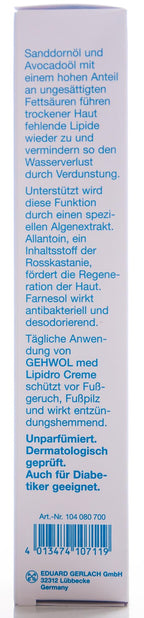 3 X Gehwol Med lipidro Crema 3 X 125 ML Cura dei piedi Crema Piedi con Urea