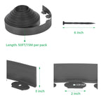 3-Inch x 100 FT Landscape Edging Border Kit with 150 Stakes, Plastic Garden Edging Border, Flexible No Dig Lawn Edging Border for Garden Flower Beds Yard Pathway Paver (Black)
