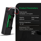 Palowextra 6200mAh Replacement Battery for Wyze WVCR200S Robot Vacuum, for Xiaomi STYTJ02YM, for Xiaomi Mop Pro/Mop P/Mop 2S Robot Vacuum