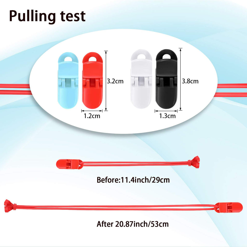 BBTO 4 Pcs Hearing Aid Clips Adjustable Lanyard Holder Anti-loss Portable Protector Rope for Seniors Adults