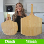 Pizza Peel 16 Inch, Natural Bamboo Pizza Board for Transferring & Serving