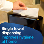 Tork Xpress Paper Towel Dispenser, Black, Single-Dispensing, Compatible with H2 Refills, Space-Saving Design (302028)