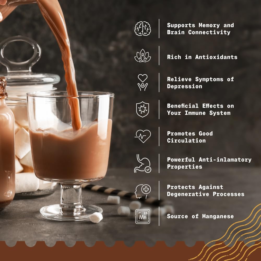 NaturaleBio Cacao Powder Organic 35oz. Unsweetened, Non-Alkalized and Pure. Cocoa Powder Substitute with Rich Dark Chocolate Flavor. Non-GMO, Gluten Free, Tested for Heavy Metals. From Raw Cacao Beans