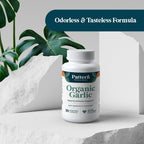Pattern Wellness Odorless Organic Garlic - 1000mg - Supports Circulatory & Immune Health - Non-GMO, Gluten Free, Vegan - 90 Capsules