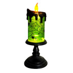 Eldnacele Spider Halloween Snow Globe Flameless Candle Battery Operated