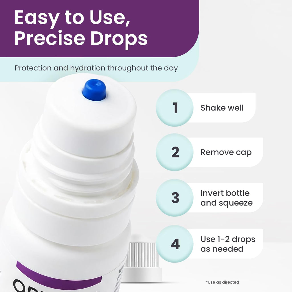 OPTASE Dry Eye Intense Drops - Preservative Free Eye Drops - Multidose Bottle - Step 3 Hydrate - .33 fl oz, 300 Doses