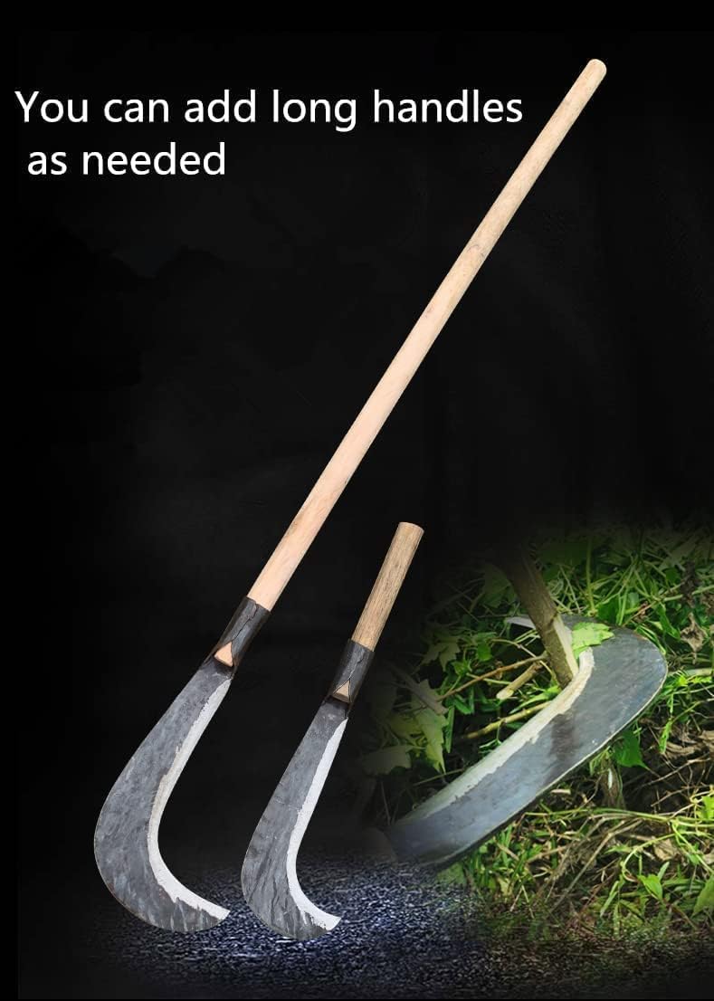 Heavy Duty Machete Billhook Sickle Knife for Cutting Trees for Yard Work Machetes Japanese Weeding Sickle for clearing Brush Garden Tools Axe Construction Blade Outdoor Additional Handle can be Added