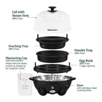 Elite Gourmet 7-Egg Rapid Egg Cooker, Poacher/Omelet Maker, Auto Shut-Off