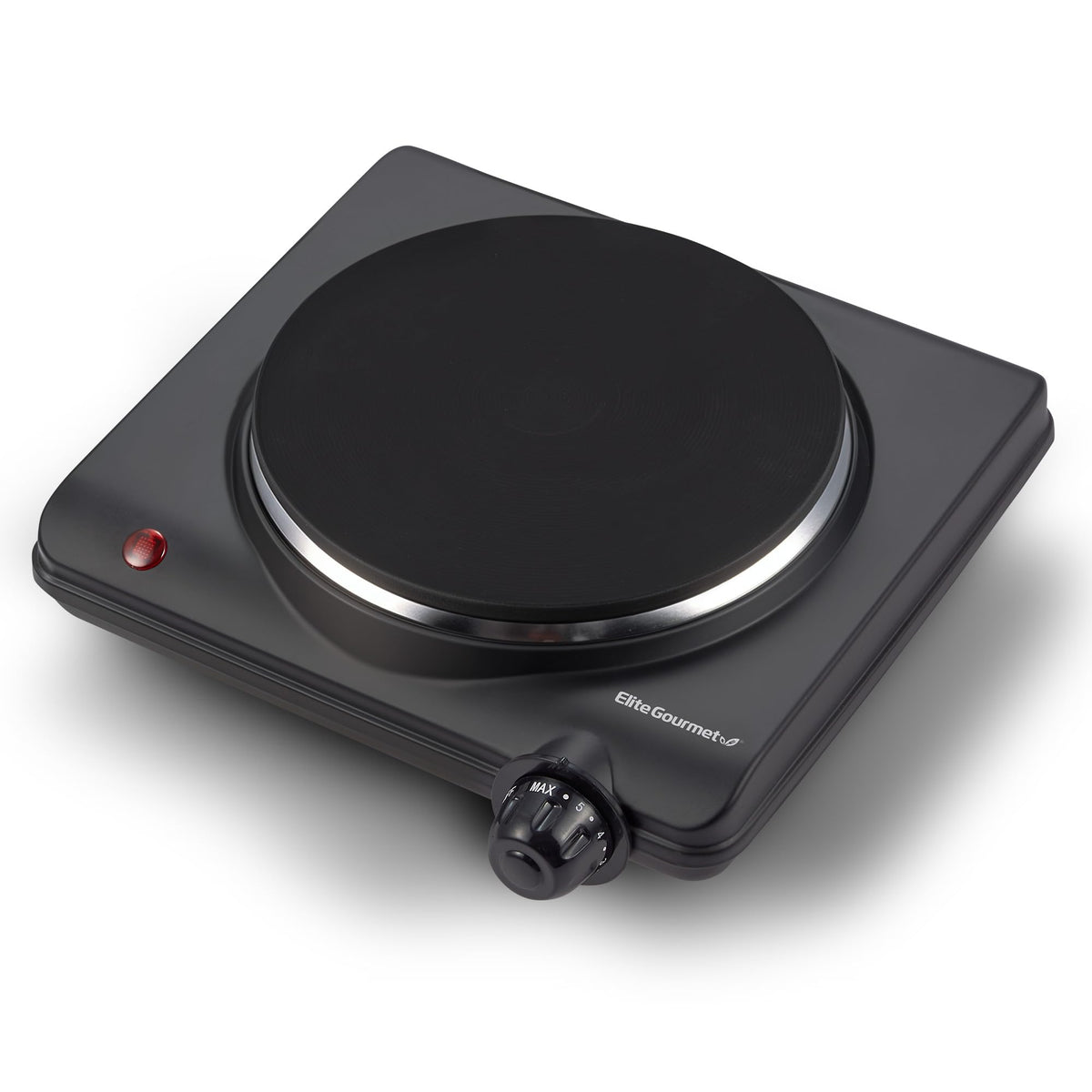 Elite Gourmet Electric Burner, 1000W Cast Iron Hot Plate, 7 Heat Settings