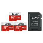 Lexar E-Series 32GB Micro SD Card 3 PK microSDHC UHS-I Flash Memory Card