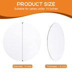 ZENOWICK 25-Packs Cake Boards 10 inch Round, White Cake Board Rounds