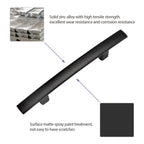 homdiy 10 Pack Solid Heavy Duty Zinc Alloy Cabinet Handles, Black Cabinet Pulls, 3 Inch Hole Center Arch Drawer Pulls Modern Hardware for Kitchen Bathroom Cupboard