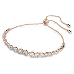 Swarovski Bracelet with White Crystal Details on a Rhodium-Finish Cuff Setting, Size M, Part of the Emily Collection