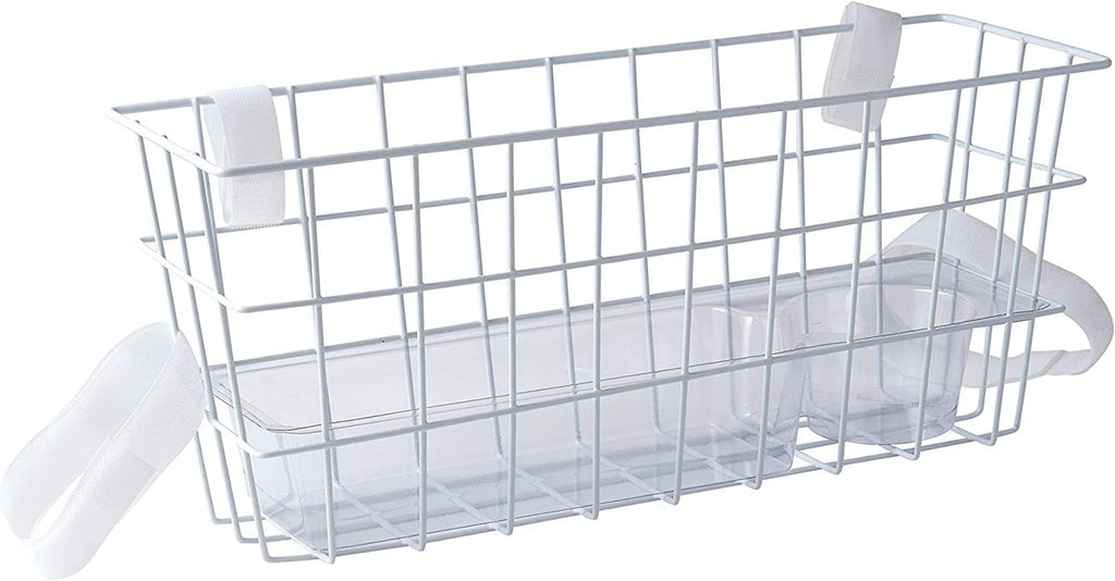 HealthSmart Durable Walker Accessories Basket For Walker | No Tools Needed | Secure Cup Holder & Tray | Walker Accessories Bag - Easy Installation Walker Basket For Folding Walker | 16x5.5x7 inches