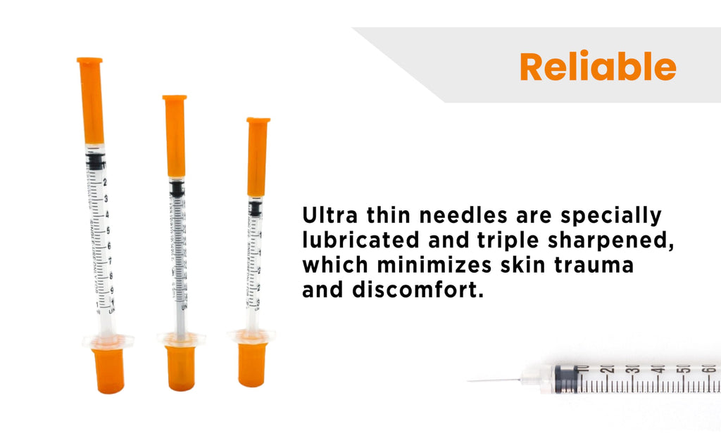 BH Supplies Insulin Syringes U-100 for 30 Units 31G .3ml/cc 5/16" (8mm) Pack of 100 Pcs