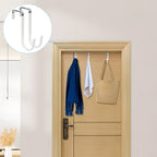 FYY Over the Door Hooks, Single-Hanger 4 Pack, Fits Doors 1 3/8" White