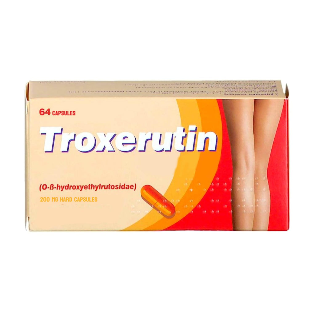 Generic Troxerutin 200mg 64 capsules, White