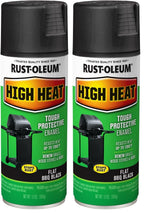 Rust-Oleum 7778830 High Heat Spray Paint, 12 Ounce, Bar-B-Que Black, 12 Fl Oz (Pack of 2)