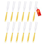 12PCS Replacement Dust Handles Stick Only Compatible with Swiffer Duster Handle Extendable Detachable Wand for Cleaning Car Blinds Furniture Electronics (12, Yellow & White)