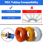 10 Pack Drop Ear Elbow Fittings, PEX 1/2" x 1/2" NPT Female Threaded Adapter Crimp Fitting, Brass, Full Port for PEX pipes in plumbing jobs