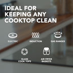 Weiman Daily Cooktop Cleaner with Microfiber Cloth Included for Glass Ceramic and Induction Cook Tops, 22oz